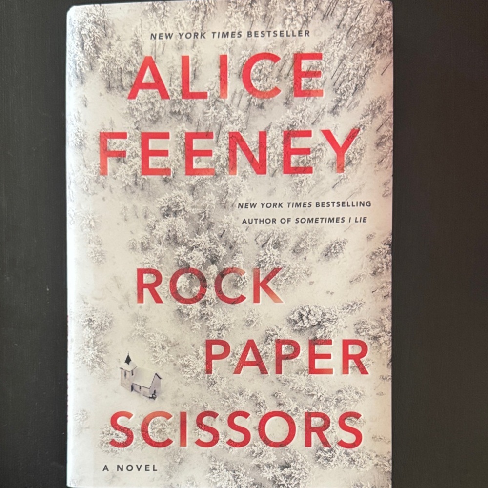 Alice Feeney "Rock Paper Scissors" Hardcover - Red & White Cover